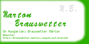 marton brauswetter business card